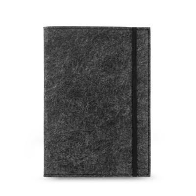 BALDWIN. A5 notepad with recycled felt cover (100 rPET) and lined pages in 100 recycled paper